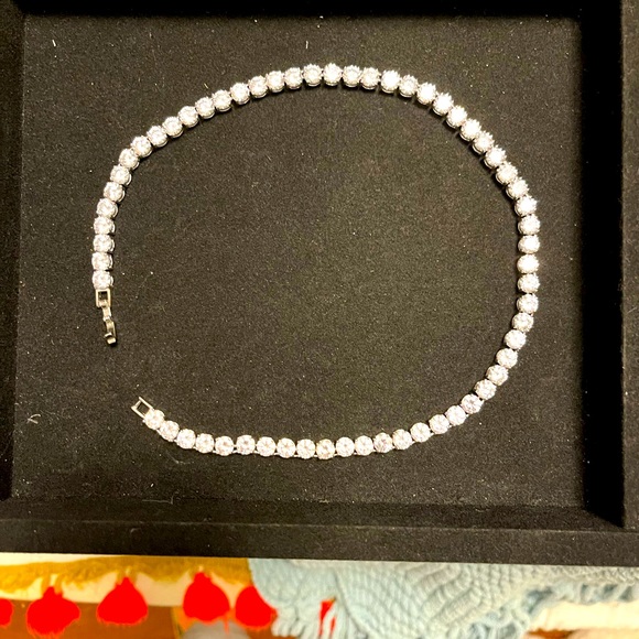 Jewelry - Tennis necklace choker CZ high end costume jewelry.